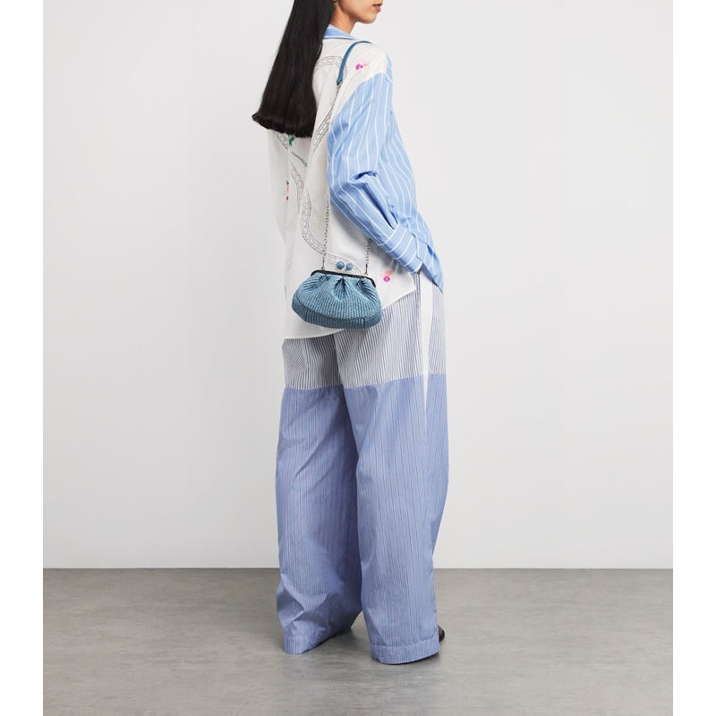 Bolsa Handle Small Raffia-Effect Pasticcino