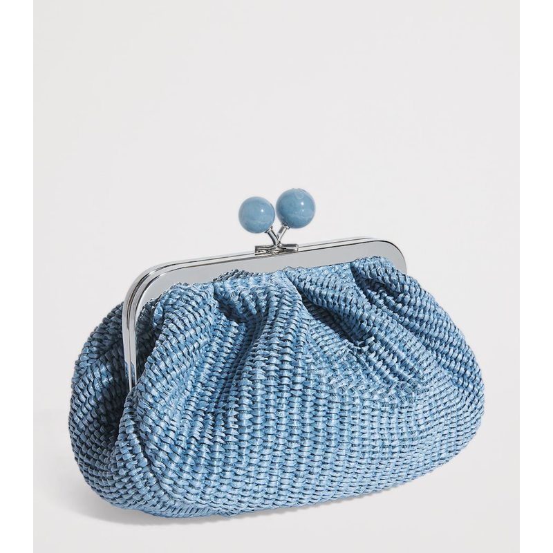 Bolsa Handle Small Raffia-Effect Pasticcino