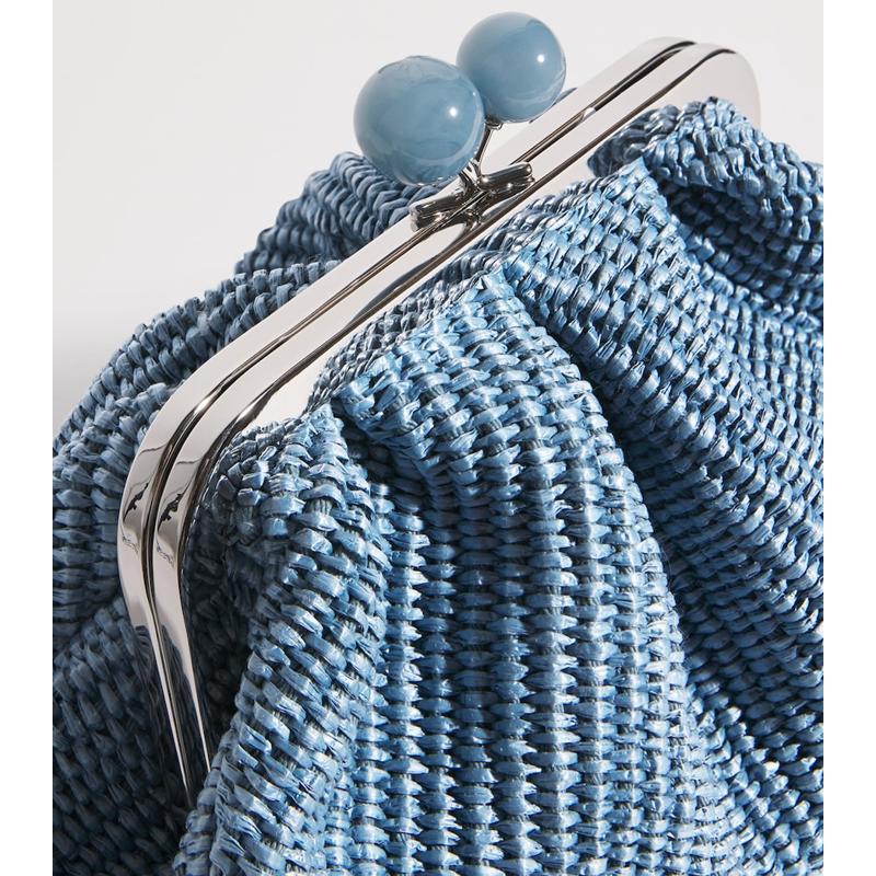 Bolsa Handle Small Raffia-Effect Pasticcino