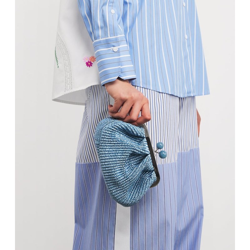 Bolsa Handle Small Raffia-Effect Pasticcino