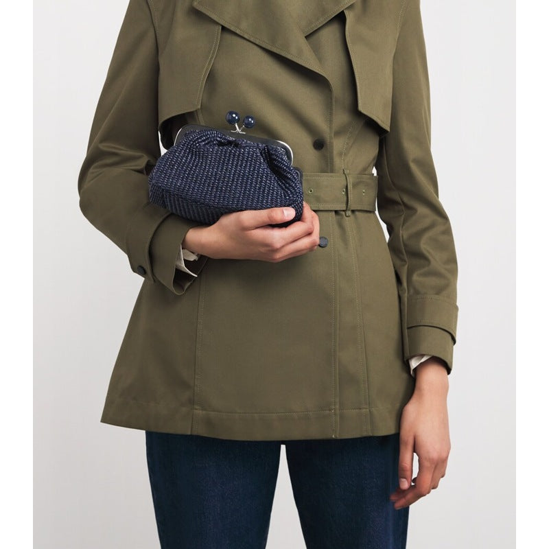 Bolsa Handle Small Raffia-Effect Pasticcino