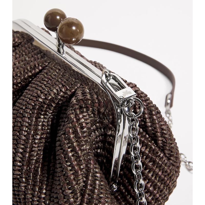 Bolsa Handle Small Raffia-Effect Pasticcino