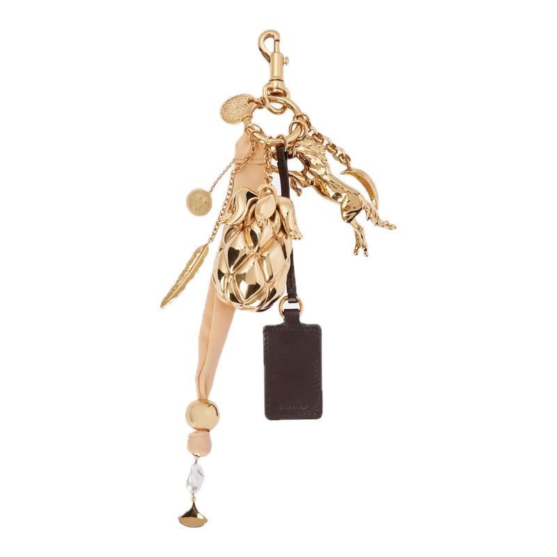 Charms e Acessórios Pingente de bolsa de couro Giga Abacaxi