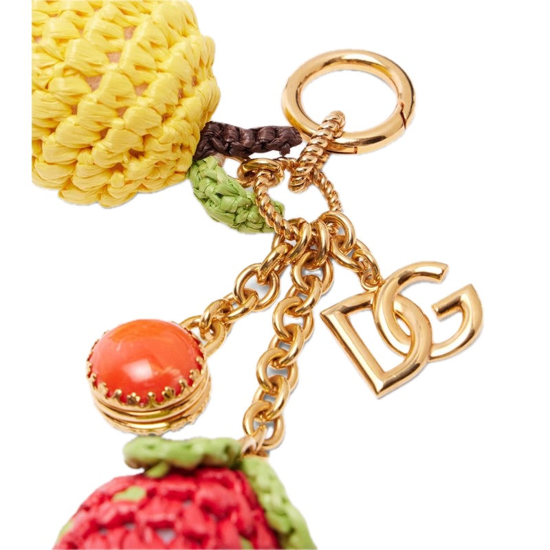 Charms e Acessórios Chaveiro DG com acabamento em ráfia