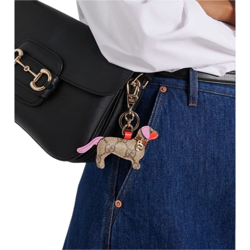 Charms e Acessórios Pingente de bolsa GG embelezado