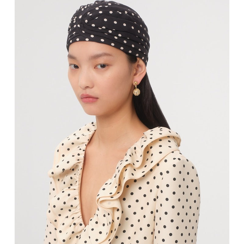 Faixa de cabeça de seda com bolinhas - Mercado de Luxo - O Maior E-Commerce de Bens, Produtos e Serviços de Luxo do Brasil.