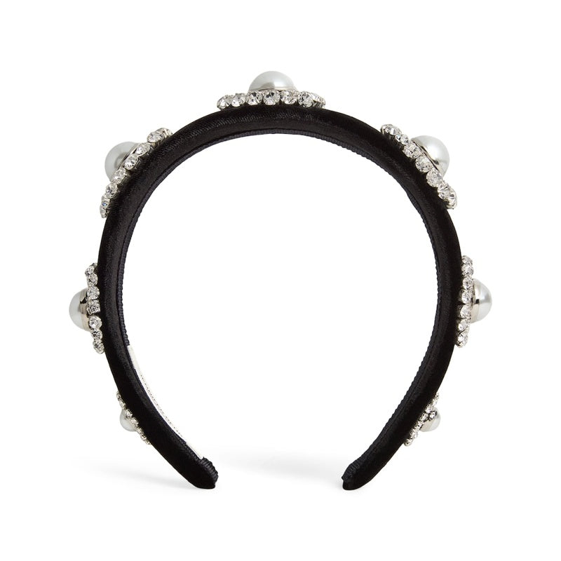 Faixa de cabeça Sidney com detalhes em veludo - Mercado de Luxo - O Maior E-Commerce de Bens, Produtos e Serviços de Luxo do Brasil.