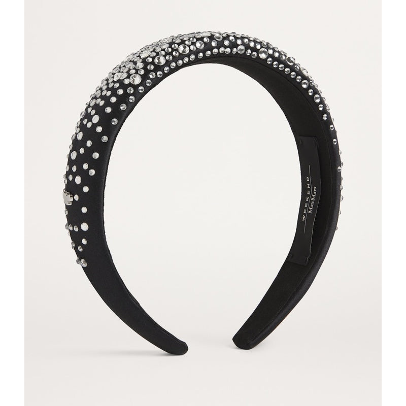 Faixa de cabeça de cetim com strass - Mercado de Luxo - O Maior E-Commerce de Bens, Produtos e Serviços de Luxo do Brasil.