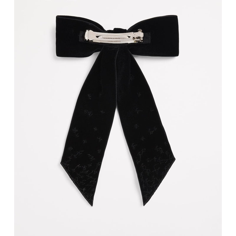 Presilha de laço Isabelle com detalhes em cristal e veludo de seda - Mercado de Luxo - O Maior E-Commerce de Bens, Produtos e Serviços de Luxo do Brasil.