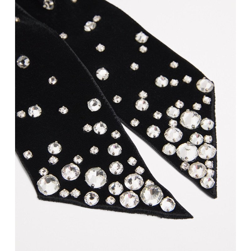 Presilha de laço Isabelle com detalhes em cristal e veludo de seda - Mercado de Luxo - O Maior E-Commerce de Bens, Produtos e Serviços de Luxo do Brasil.