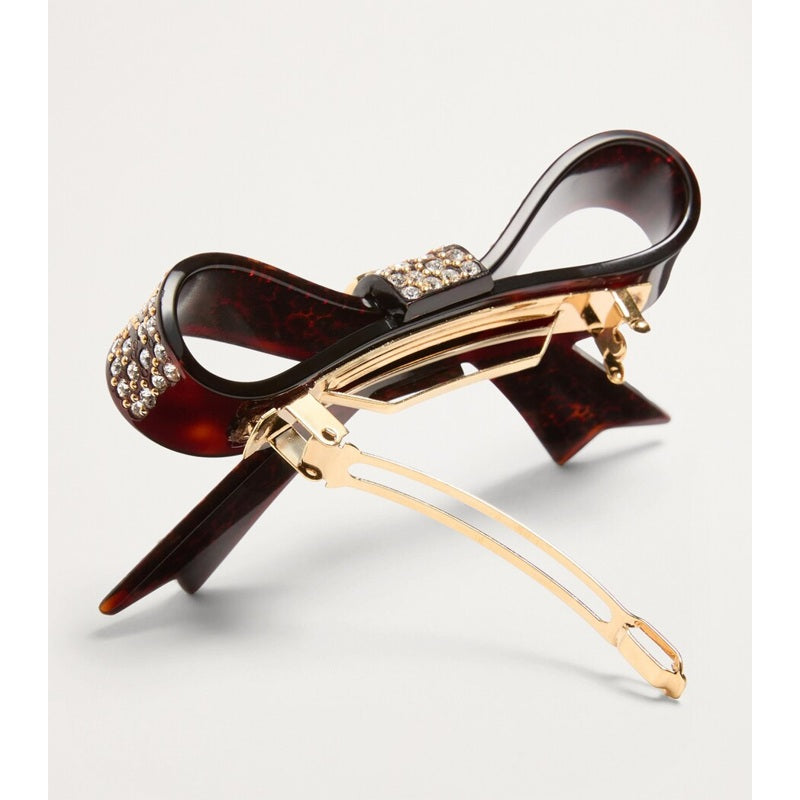 Grampo de cabelo com strass e logotipo - Mercado de Luxo - O Maior E-Commerce de Bens, Produtos e Serviços de Luxo do Brasil.