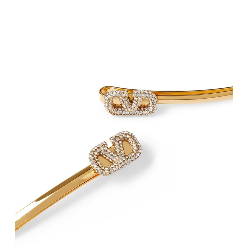 Conjunto de 2 grampos de cabelo VLogo enfeitados - Mercado de Luxo - O Maior E-Commerce de Bens, Produtos e Serviços de Luxo do Brasil.