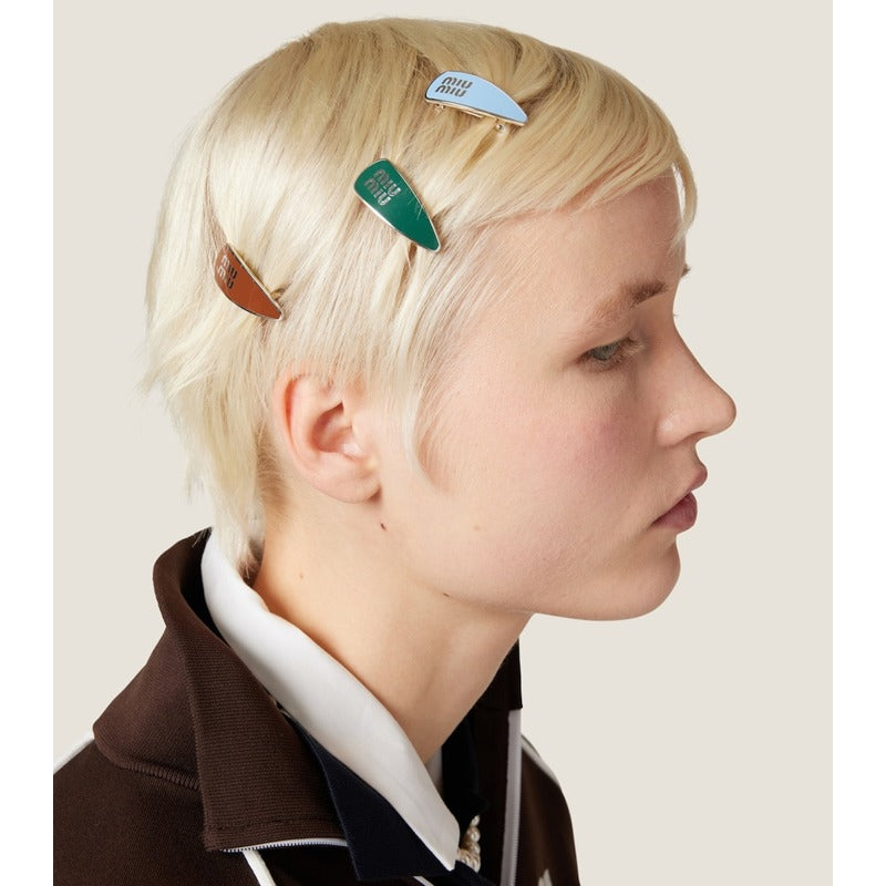 Grampos de cabelo com logotipo conjunto com 3 unid - Mercado de Luxo - O Maior E-Commerce de Bens, Produtos e Serviços de Luxo do Brasil.