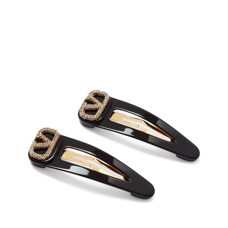 Grampos de cabelo VLOGO enfeitados (pacote com 2) - Mercado de Luxo - O Maior E-Commerce de Bens, Produtos e Serviços de Luxo do Brasil.