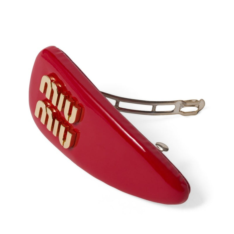 Presilha de cabelo com logotipo de couro - Mercado de Luxo - O Maior E-Commerce de Bens, Produtos e Serviços de Luxo do Brasil.