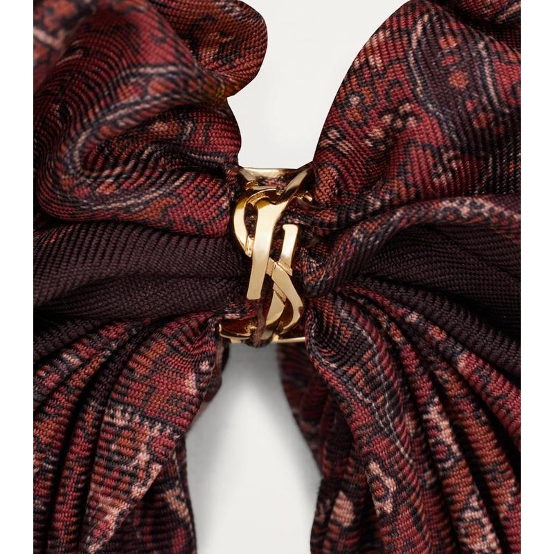 Scrunchie de seda com estampa paisley - Mercado de Luxo - O Maior E-Commerce de Bens, Produtos e Serviços de Luxo do Brasil.