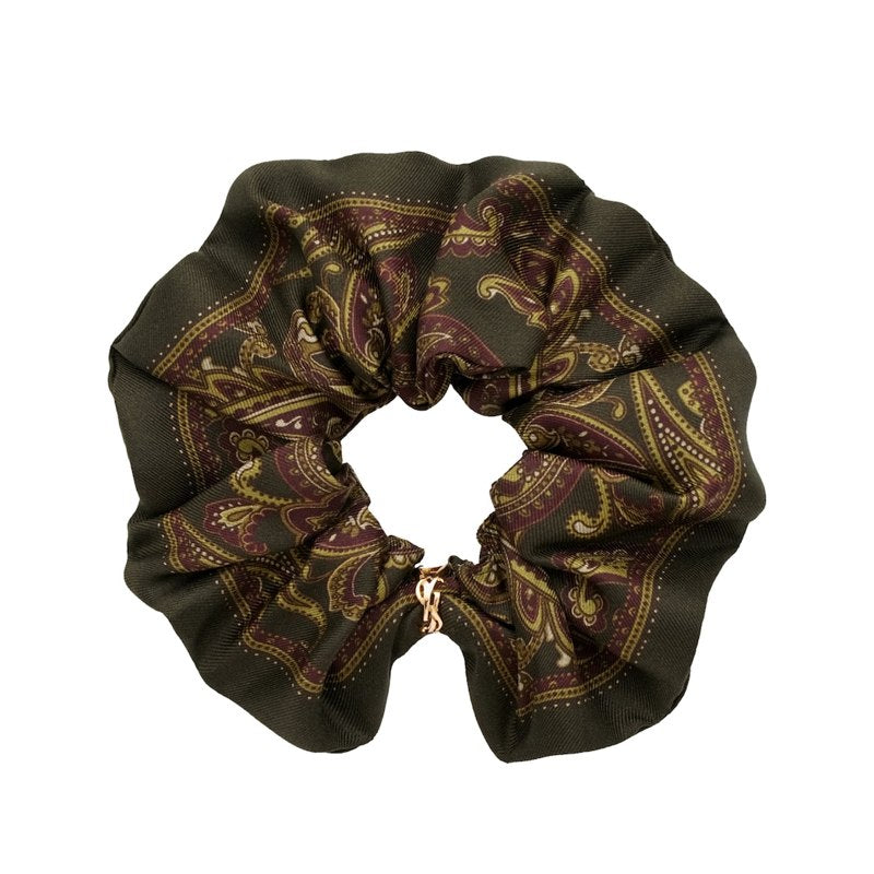Scrunchie de seda com estampa paisley - Mercado de Luxo - O Maior E-Commerce de Bens, Produtos e Serviços de Luxo do Brasil.