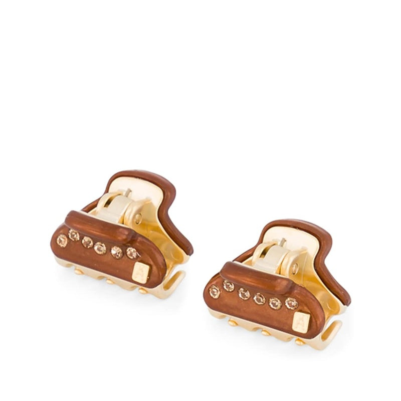 Mini Grampos de Cabelo Banhados a Ouro conjunto 2 unid. - Mercado de Luxo - O Maior E-Commerce de Bens, Produtos e Serviços de Luxo do Brasil.