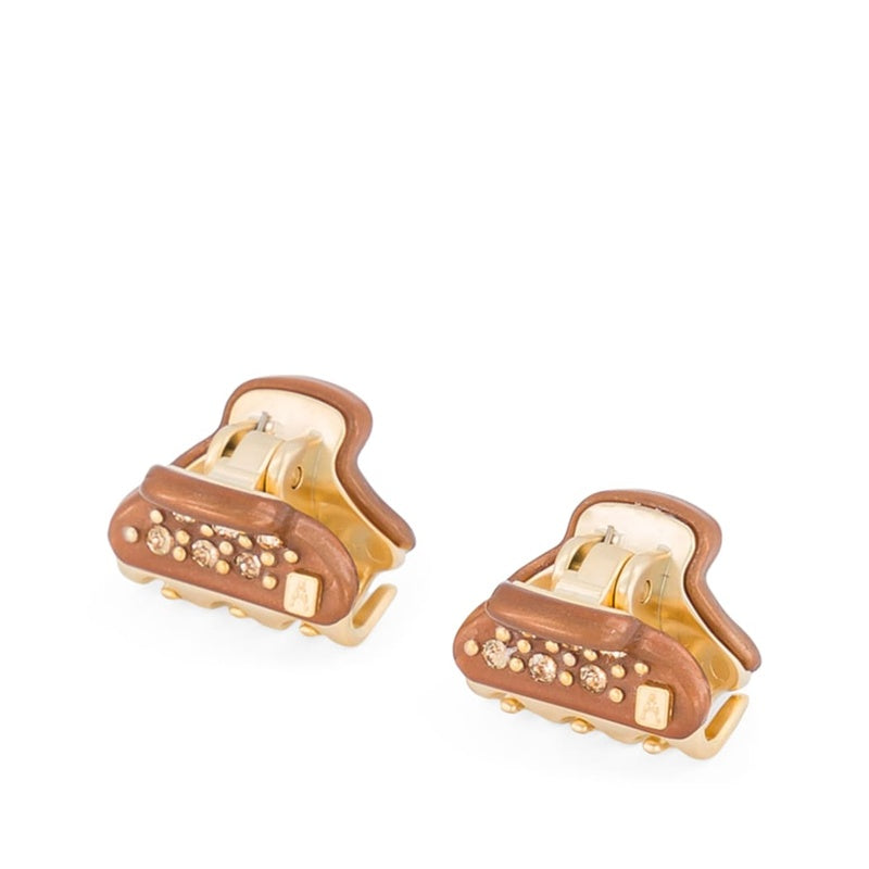 Mini Grampos de Cabelo Banhados a Ouro conjunto 2 unid. - Mercado de Luxo - O Maior E-Commerce de Bens, Produtos e Serviços de Luxo do Brasil.