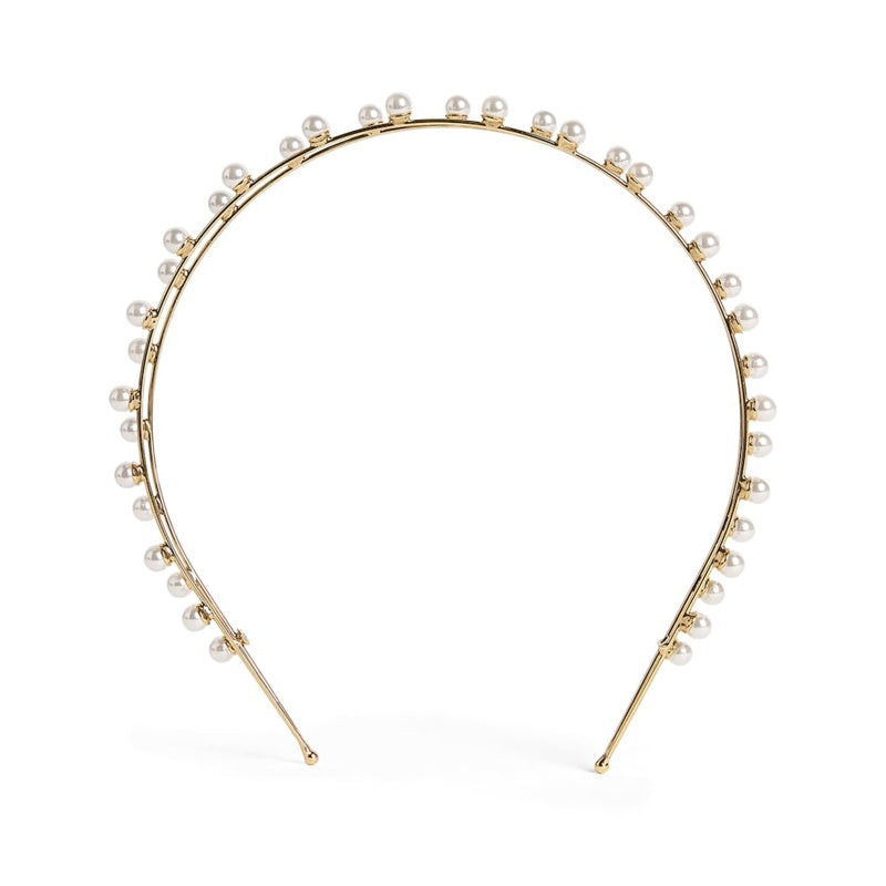 Faixa de cabeça dupla Ayla com enfeites de pérolas - Mercado de Luxo - O Maior E-Commerce de Bens, Produtos e Serviços de Luxo do Brasil.
