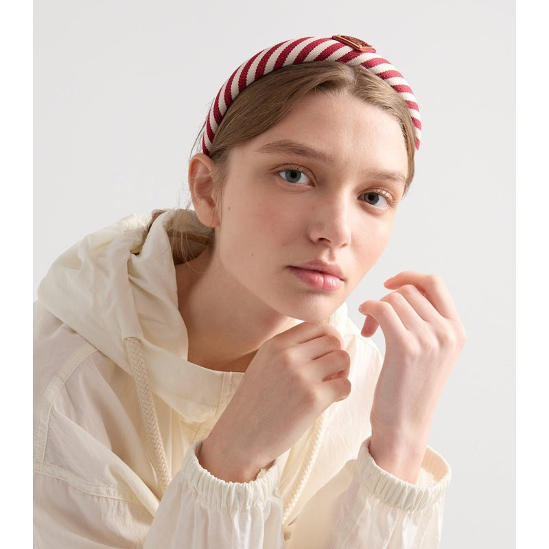 Faixa de cabeça listrada de algodão - Mercado de Luxo - O Maior E-Commerce de Bens, Produtos e Serviços de Luxo do Brasil.