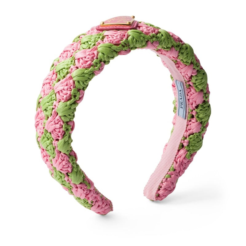 Faixa de cabeça com padrão de crochê - Mercado de Luxo - O Maior E-Commerce de Bens, Produtos e Serviços de Luxo do Brasil.