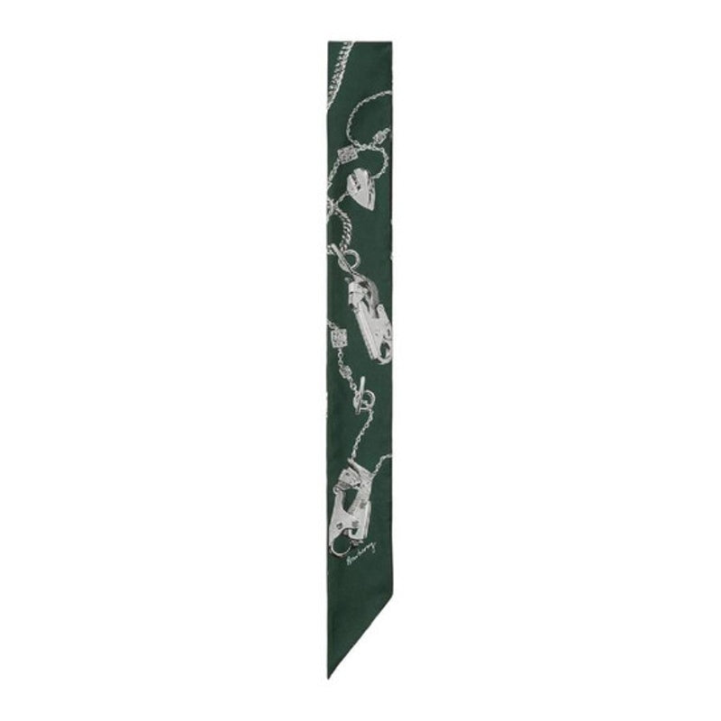 Cachecol de seda com estampa gráfica - Mercado de Luxo - O Maior E-Commerce de Bens, Produtos e Serviços de Luxo do Brasil.