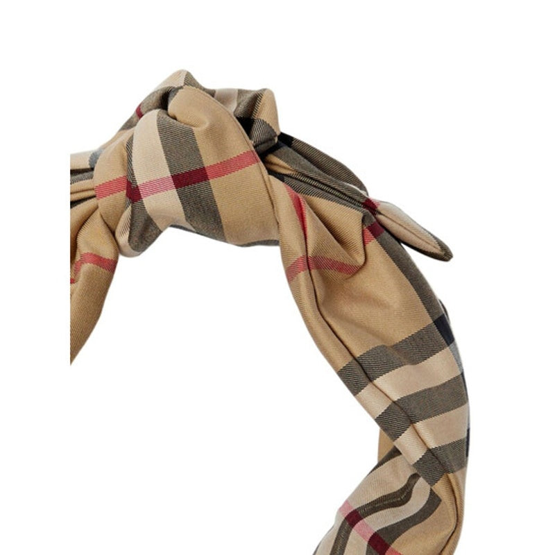 Faixa de cabeça infantil com padrão xadrez vintage e detalhes em nó - Mercado de Luxo - O Maior E-Commerce de Bens, Produtos e Serviços de Luxo do Brasil.