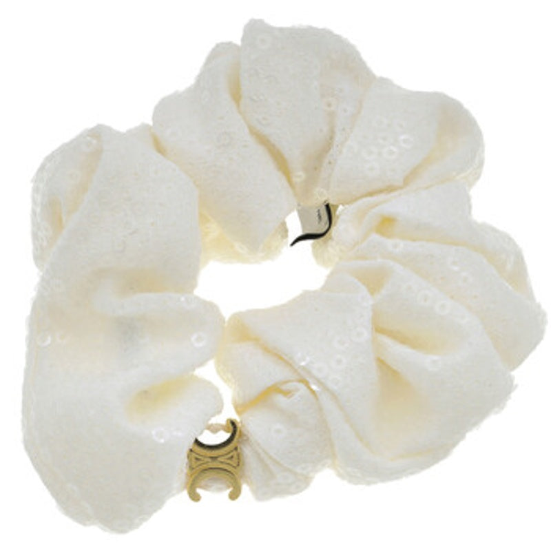 Scrunchie Rayure em Dourado e Branco - Mercado de Luxo - O Maior E-Commerce de Bens, Produtos e Serviços de Luxo do Brasil.