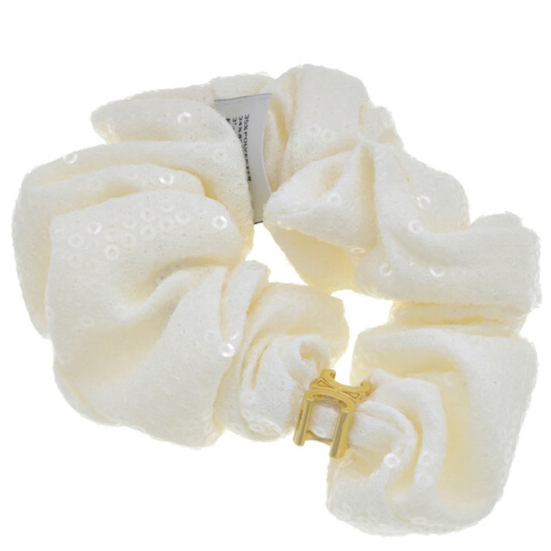 Scrunchie Rayure em Dourado e Branco - Mercado de Luxo - O Maior E-Commerce de Bens, Produtos e Serviços de Luxo do Brasil.