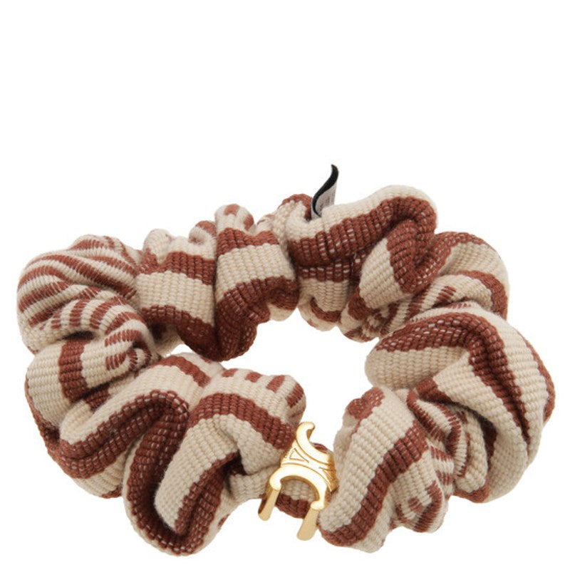 Scrunchie de algodão listrado e detalhado - Mercado de Luxo - O Maior E-Commerce de Bens, Produtos e Serviços de Luxo do Brasil.