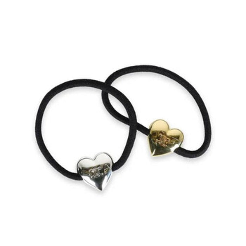 Conjunto de faixa elástica para Cabelo com logotipo de coração Triomphe dourado e prateado - Mercado de Luxo - O Maior E-Commerce de Bens, Produtos e Serviços de Luxo do Brasil.