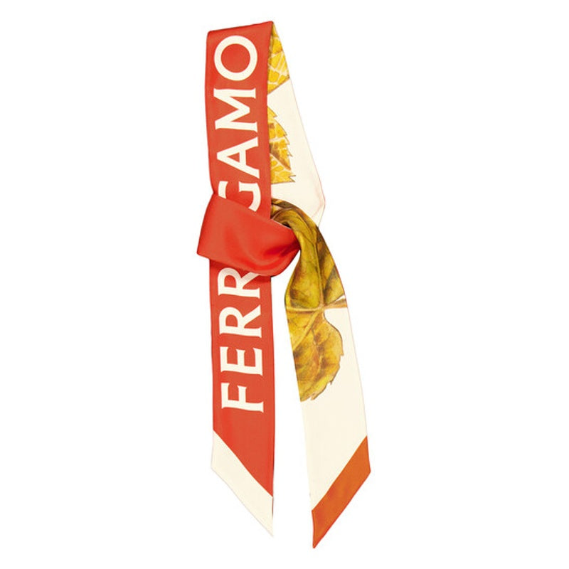 Faixa Bandeau de seda com estampa de frutas silvestres brancas - Mercado de Luxo - O Maior E-Commerce de Bens, Produtos e Serviços de Luxo do Brasil.