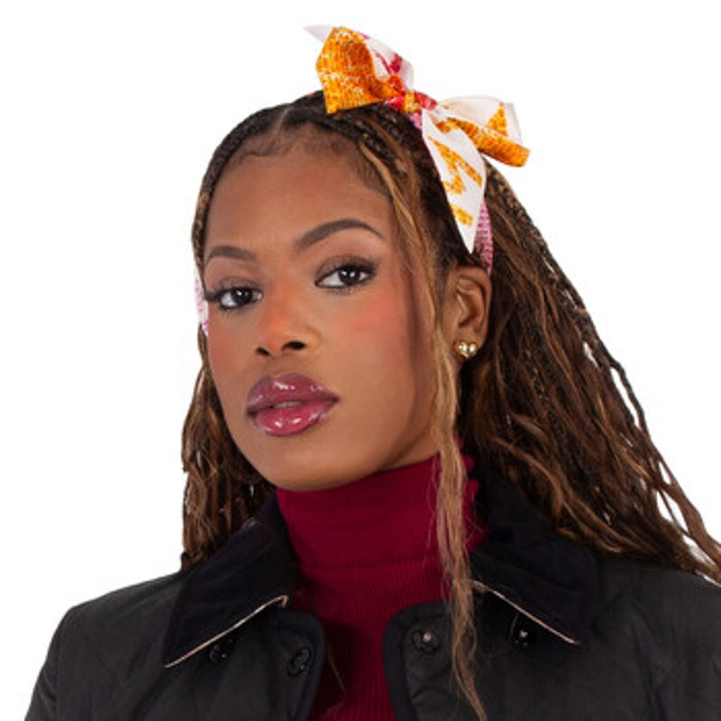 Faixa de cabeça de seda com glitter Sunset - Mercado de Luxo - O Maior E-Commerce de Bens, Produtos e Serviços de Luxo do Brasil.