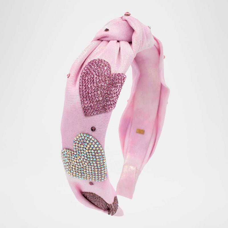 Faixa de cabeça com nó em forma de coração e strass para meninas - Mercado de Luxo - O Maior E-Commerce de Bens, Produtos e Serviços de Luxo do Brasil.