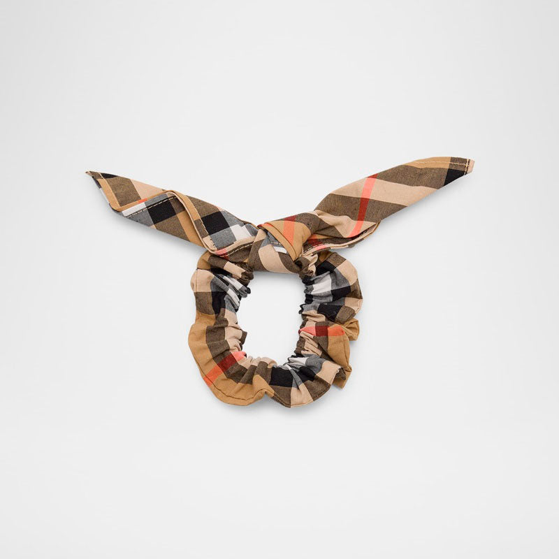 Elástico de Cabelo xadrez de algodão para meninas - Mercado de Luxo - O Maior E-Commerce de Bens, Produtos e Serviços de Luxo do Brasil.