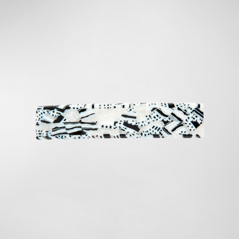 Presilha retangular clássica preta e branca - Mercado de Luxo - O Maior E-Commerce de Bens, Produtos e Serviços de Luxo do Brasil.