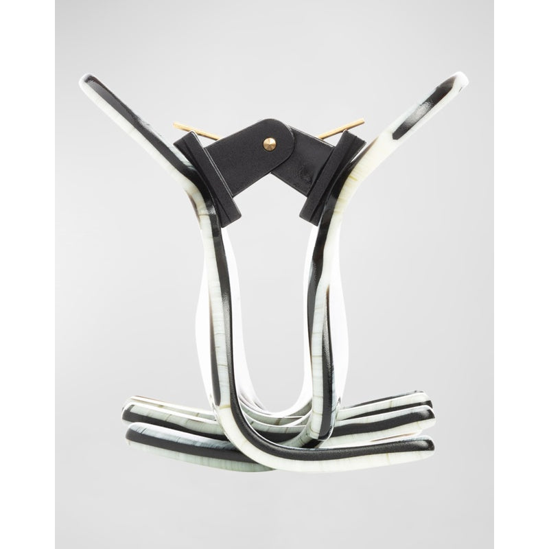 Presilha de mandíbula pequena com padrão de chifre - Mercado de Luxo - O Maior E-Commerce de Bens, Produtos e Serviços de Luxo do Brasil.