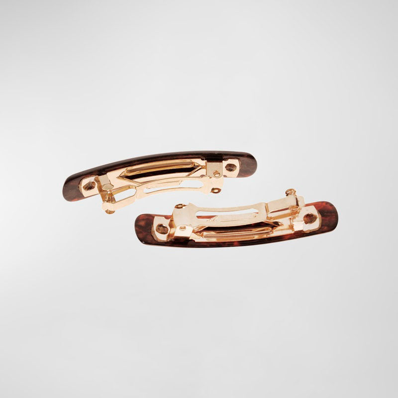 Mini presilhas retangulares clássicas conjunto 2 unid. - Mercado de Luxo - O Maior E-Commerce de Bens, Produtos e Serviços de Luxo do Brasil.