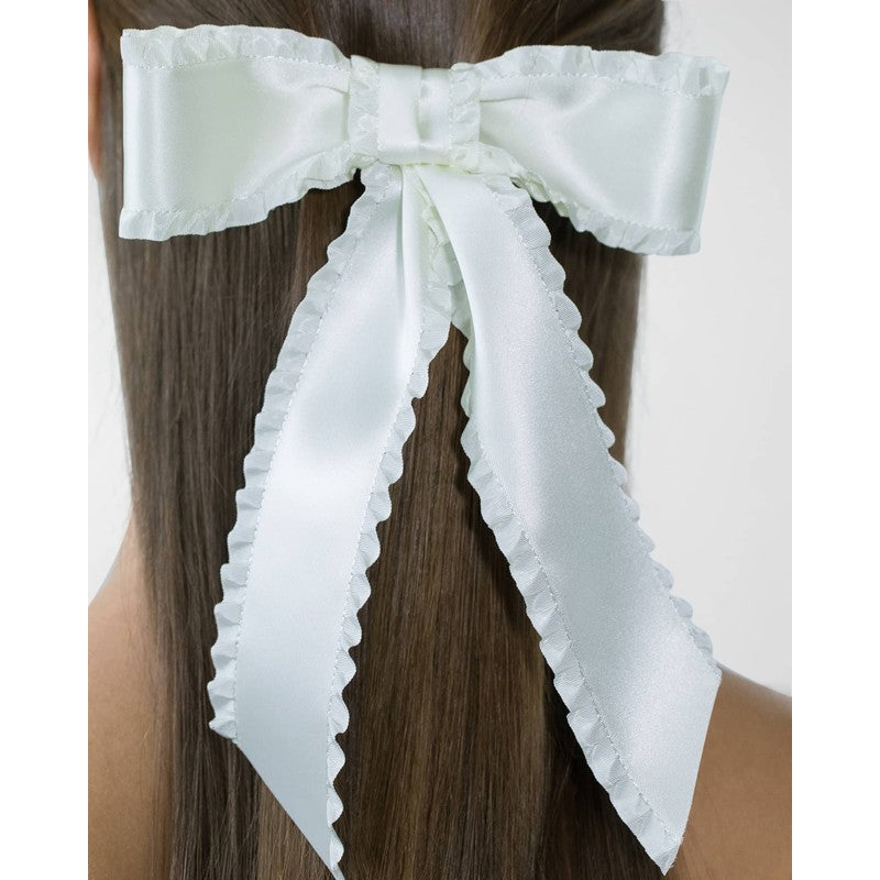 Presilha de cetim plissada Harper com laço - Mercado de Luxo - O Maior E-Commerce de Bens, Produtos e Serviços de Luxo do Brasil.