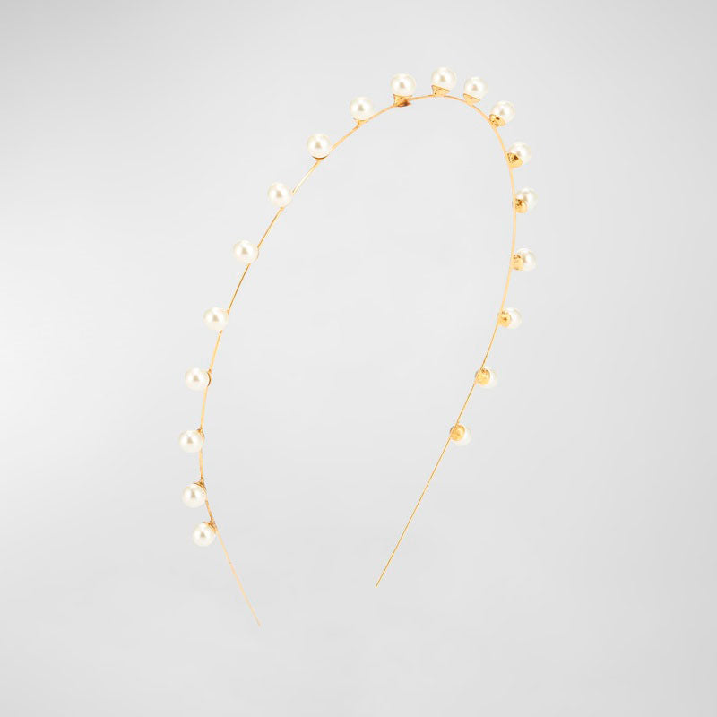 Faixa de cabeça Ines Skinny com pérolas Swarovski - Mercado de Luxo - O Maior E-Commerce de Bens, Produtos e Serviços de Luxo do Brasil.