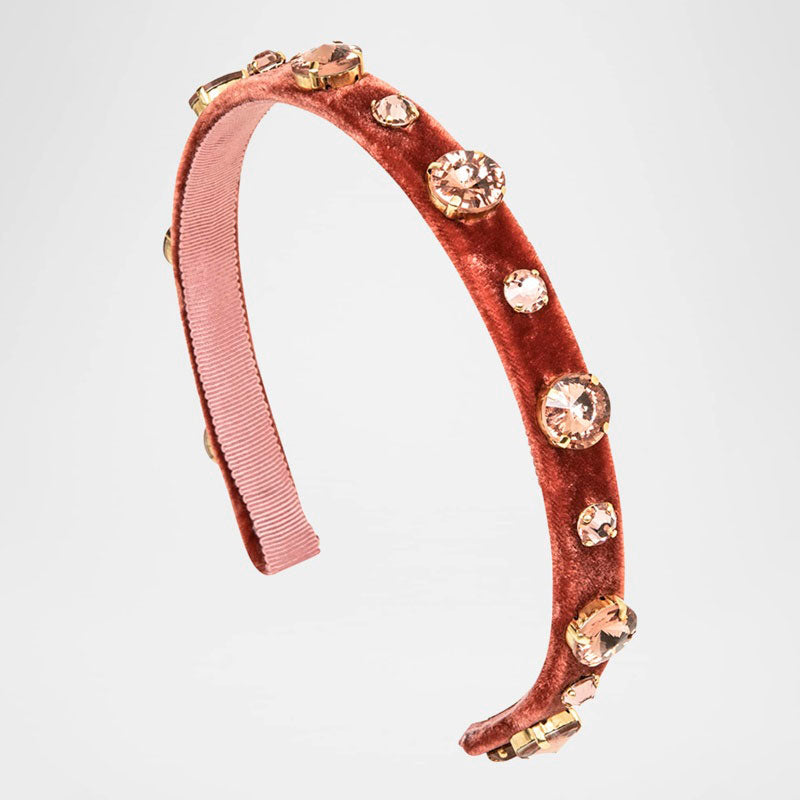 Faixa de cabeça com detalhes em seda Kendall - Mercado de Luxo - O Maior E-Commerce de Bens, Produtos e Serviços de Luxo do Brasil.