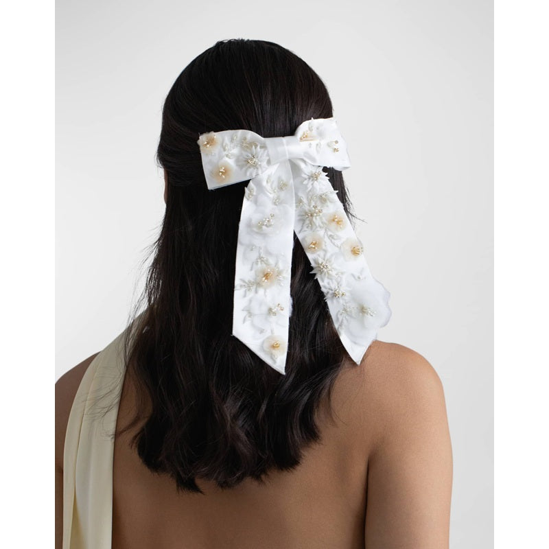 Presilha de laço floral Krista - Mercado de Luxo - O Maior E-Commerce de Bens, Produtos e Serviços de Luxo do Brasil.