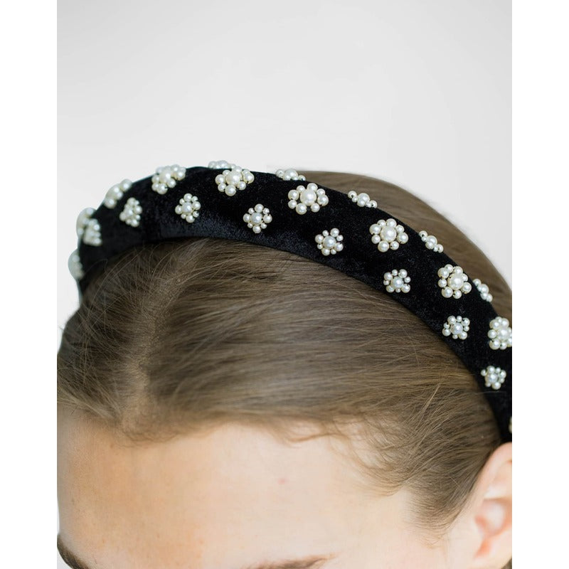 Faixa de cabeça de veludo perolado Margaret - Mercado de Luxo - O Maior E-Commerce de Bens, Produtos e Serviços de Luxo do Brasil.