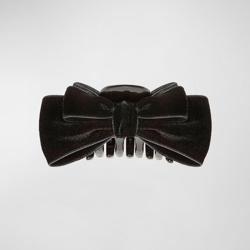 Presilha de mandíbula de veludo Matilda Bow - Mercado de Luxo - O Maior E-Commerce de Bens, Produtos e Serviços de Luxo do Brasil.