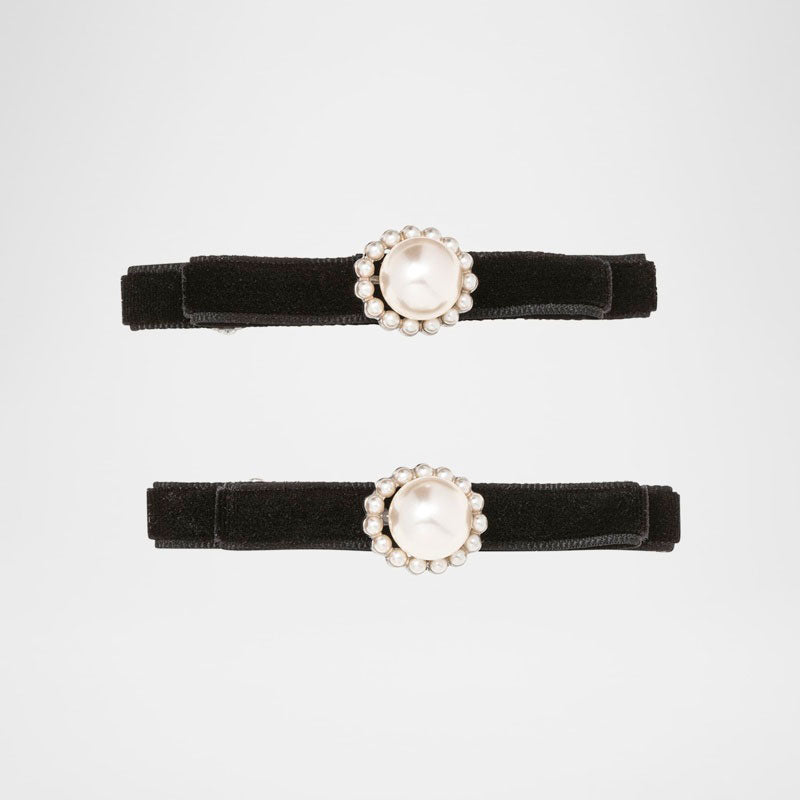 Clipes de laço de seda Minetta conjunto 2 unid. - Mercado de Luxo - O Maior E-Commerce de Bens, Produtos e Serviços de Luxo do Brasil.