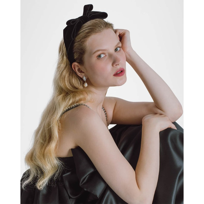 Faixa de cabeça de seda com laço Rochel - Mercado de Luxo - O Maior E-Commerce de Bens, Produtos e Serviços de Luxo do Brasil.