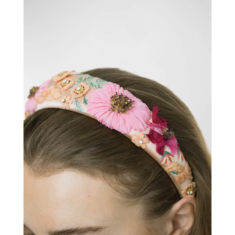 Faixa de cabeça floral embelezada por Sheryl - Mercado de Luxo - O Maior E-Commerce de Bens, Produtos e Serviços de Luxo do Brasil.