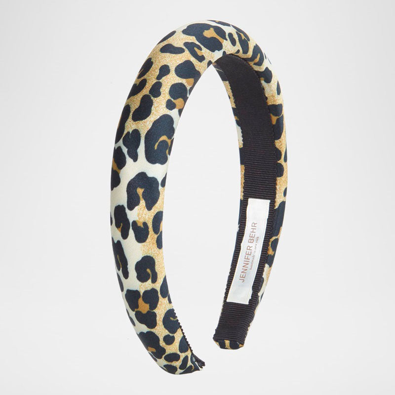Faixa de cabeça de seda com estampa de leopardo Tori - Mercado de Luxo - O Maior E-Commerce de Bens, Produtos e Serviços de Luxo do Brasil.