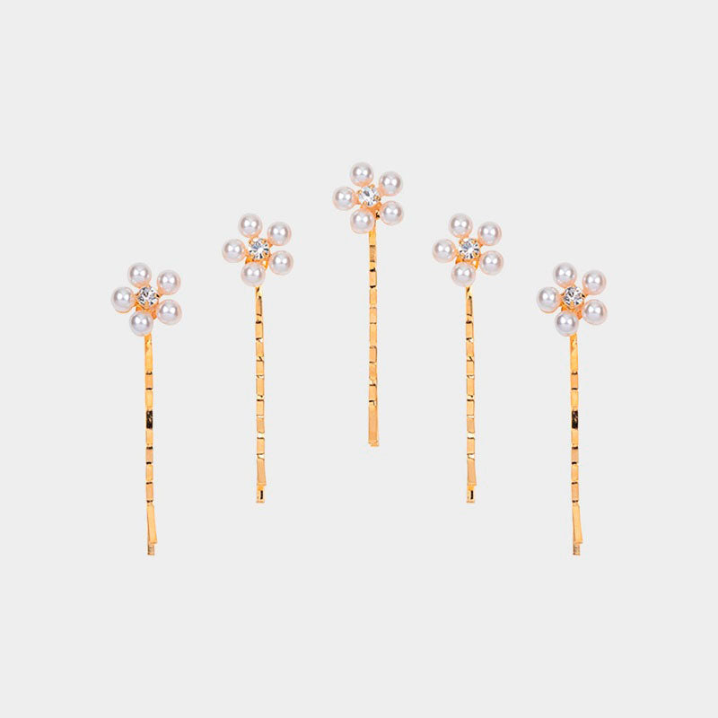 Conjunto de 5 Grampos de Cabelo perolados florais Zaya - Mercado de Luxo - O Maior E-Commerce de Bens, Produtos e Serviços de Luxo do Brasil.